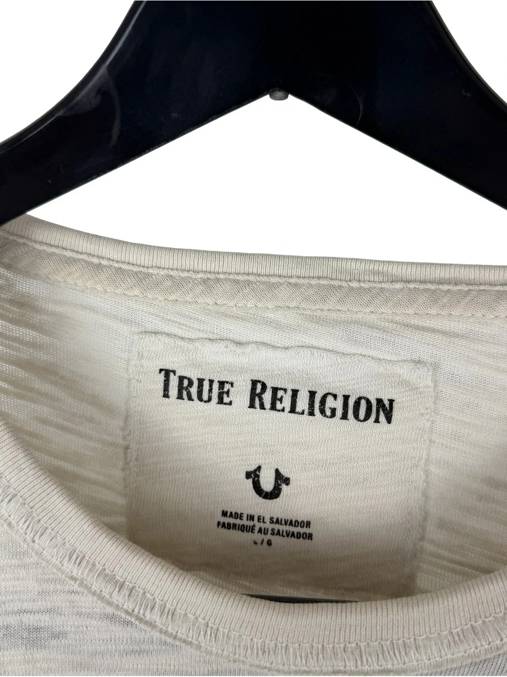 Mens Y2K True Religion Paper Thin Single Stitch Tiger Cream Graphic Shirt Size L